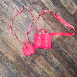 STEVE MADDEN coral bwebber 2pc crossbody set
